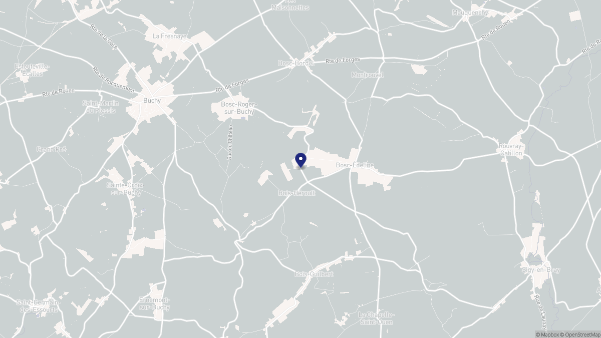 Aperçu cartographique de Bois-Héroult, centré sur la commune
