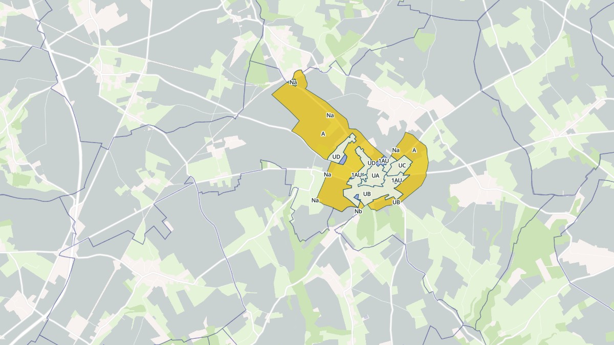 Aperçu cartographique de Buchy, centré sur la commune