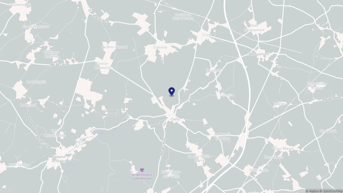 Aperçu cartographique de Cailly, centré sur la commune