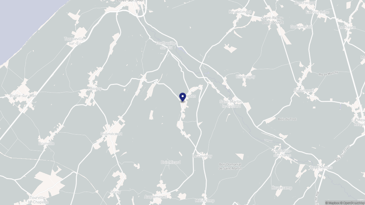 Aperçu cartographique de Canehan, centré sur la commune