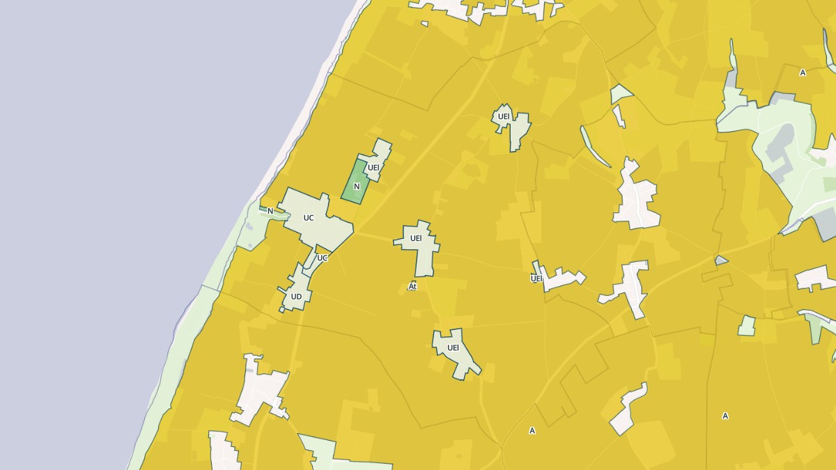Aperçu cartographique de Cauville-sur-Mer, centré sur la commune
