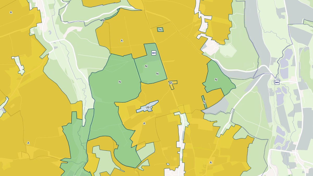 Aperçu cartographique de Les Cent-Acres, centré sur la commune