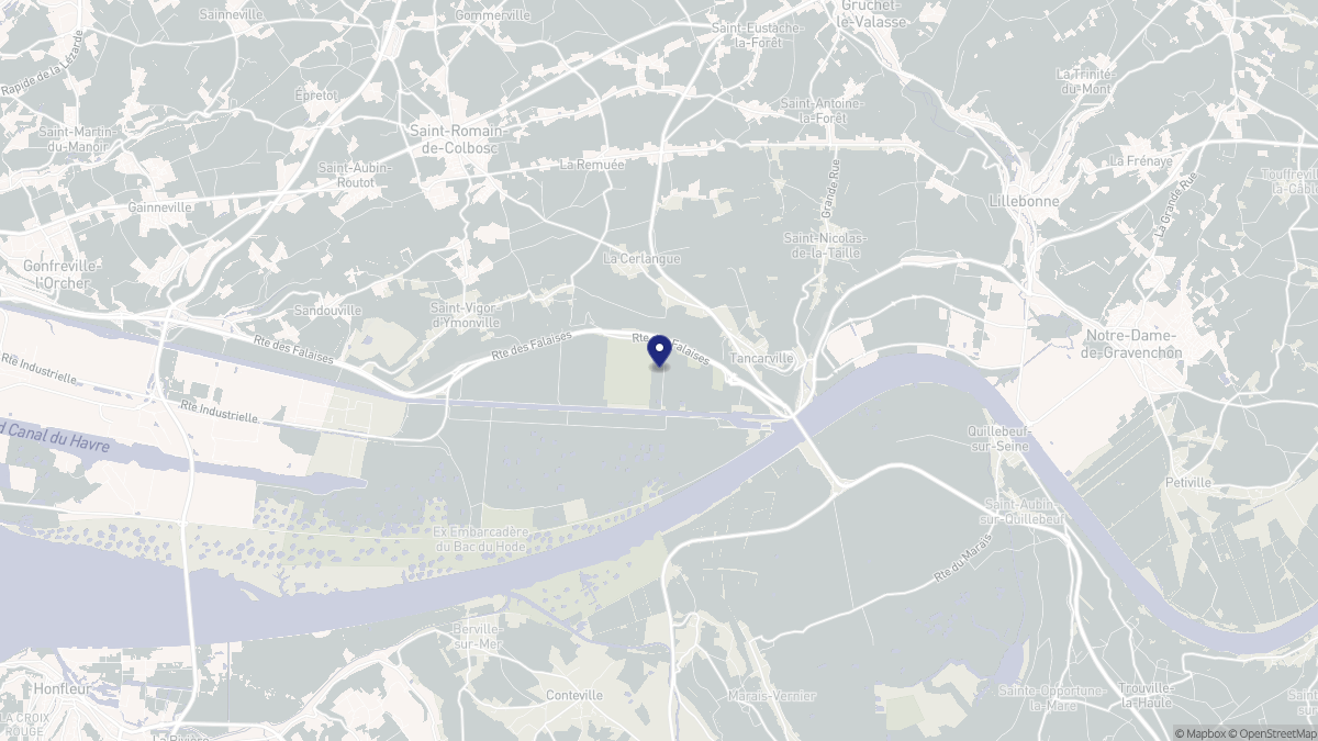 Aperçu cartographique de La Cerlangue, centré sur la commune