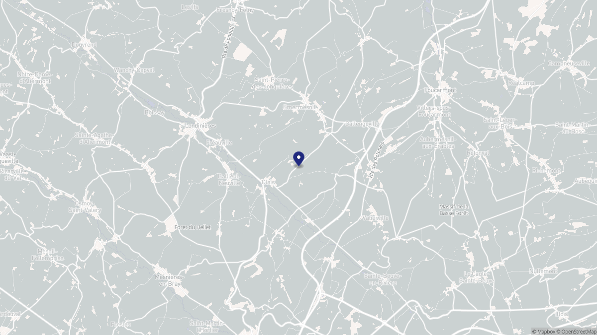 Aperçu cartographique de Clais, centré sur la commune