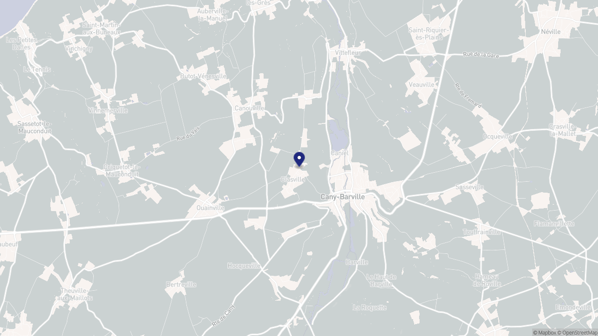 Aperçu cartographique de Clasville, centré sur la commune
