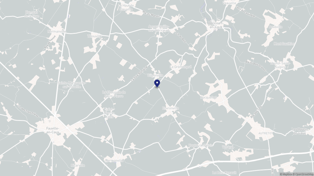 Aperçu cartographique de Cliponville, centré sur la commune