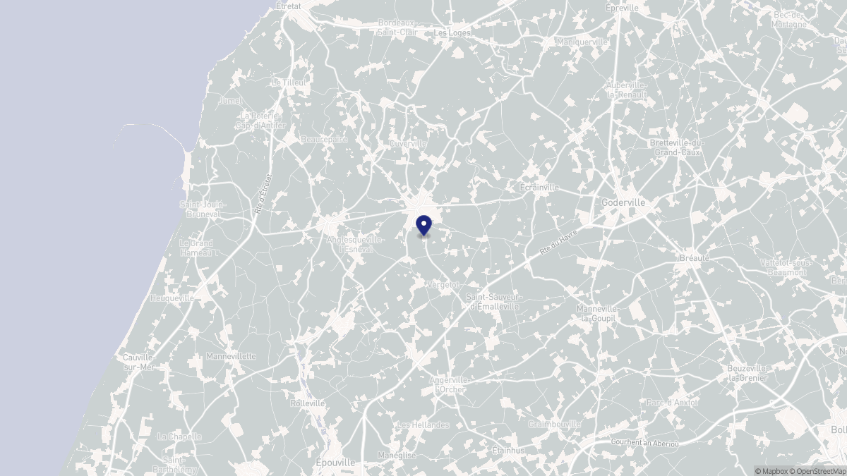 Aperçu cartographique de Criquetot-l'Esneval, centré sur la commune