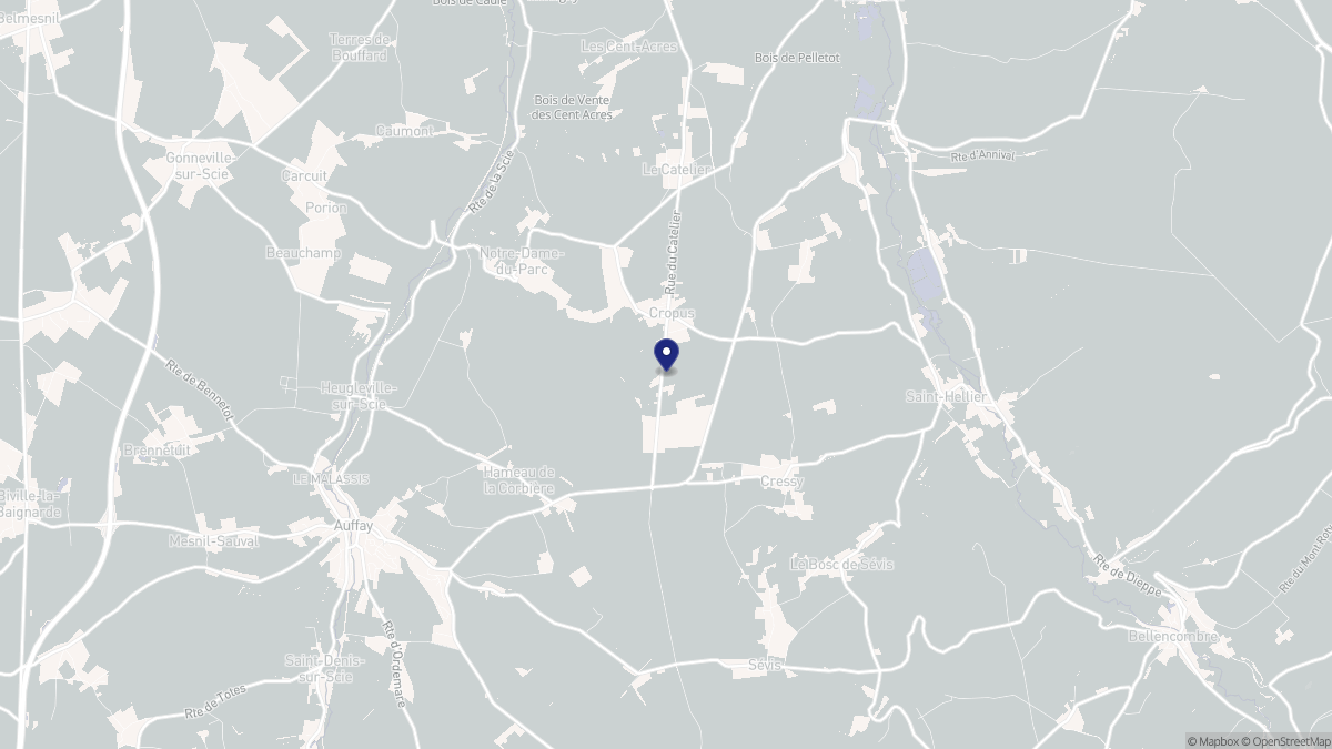 Aperçu cartographique de Cropus, centré sur la commune