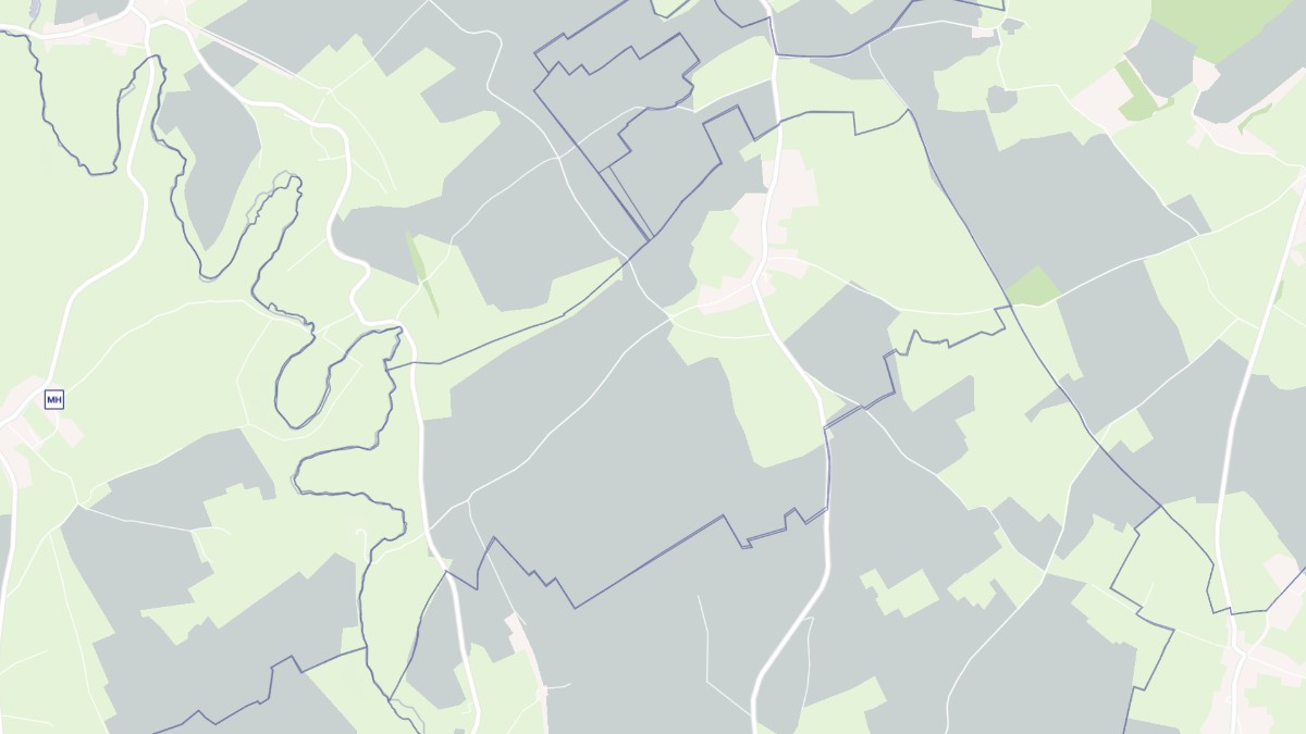 Aperçu cartographique de Doudeauville, centré sur la commune