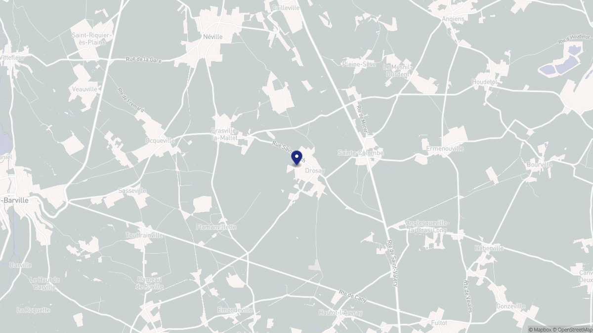Aperçu cartographique de Drosay, centré sur la commune
