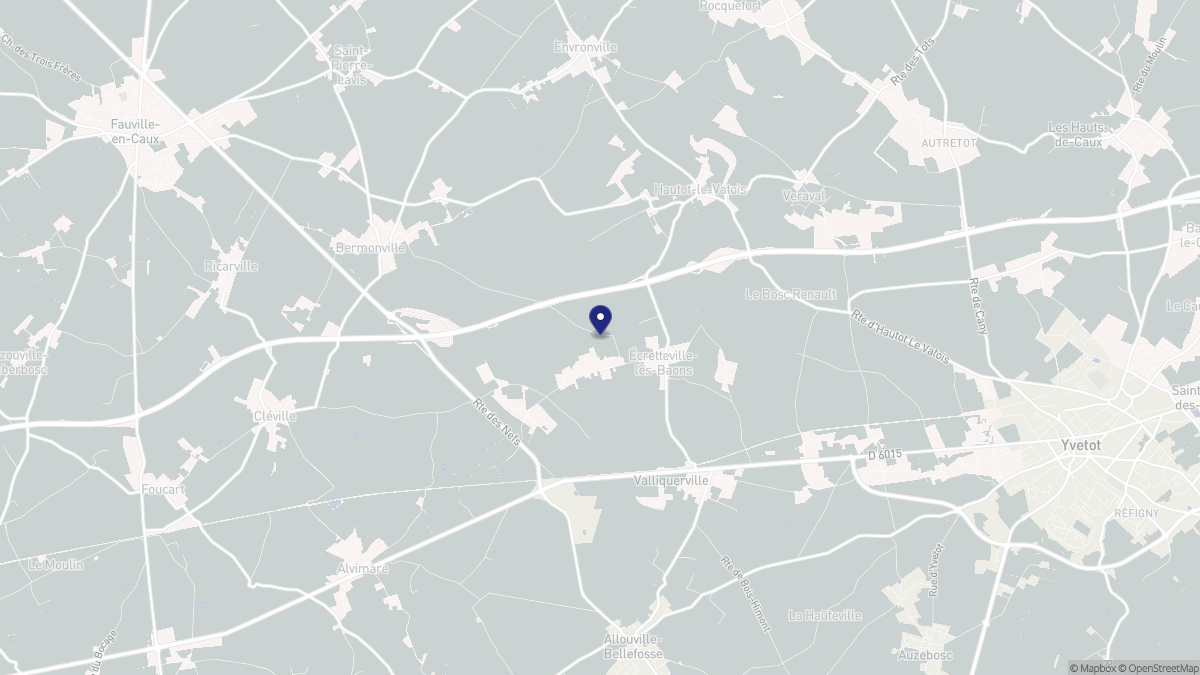Aperçu cartographique de Écretteville-lès-Baons, centré sur la commune