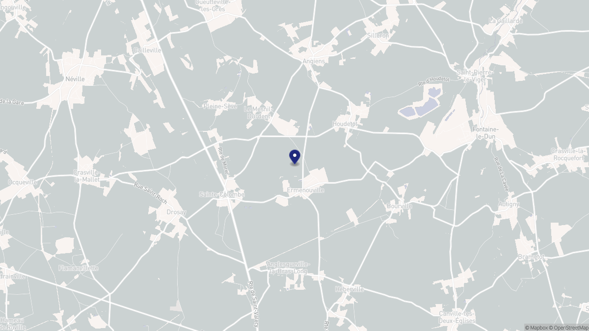 Aperçu cartographique de Ermenouville, centré sur la commune