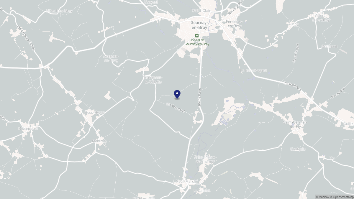 Aperçu cartographique de Ernemont-la-Villette, centré sur la commune