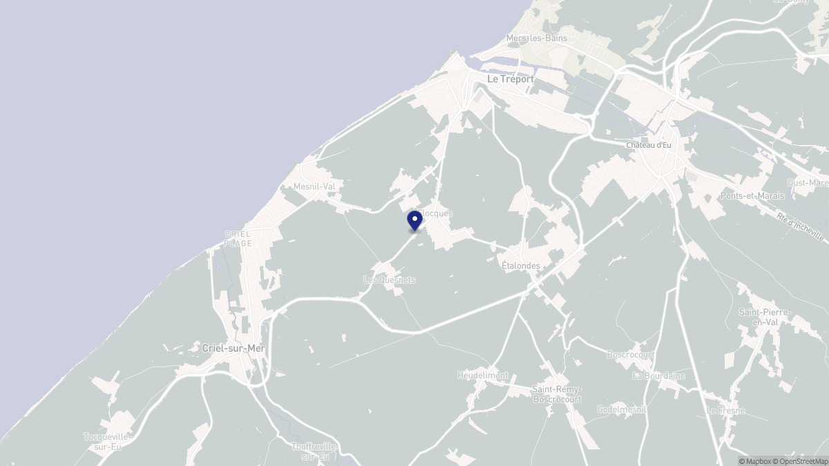 Aperçu cartographique de Flocques, centré sur la commune