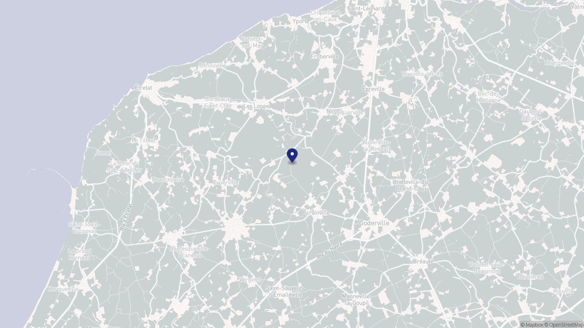 Aperçu cartographique de Fongueusemare, centré sur la commune