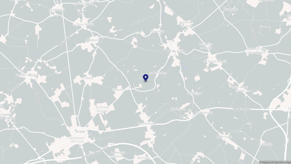 Aperçu cartographique de La Fontelaye, centré sur la commune