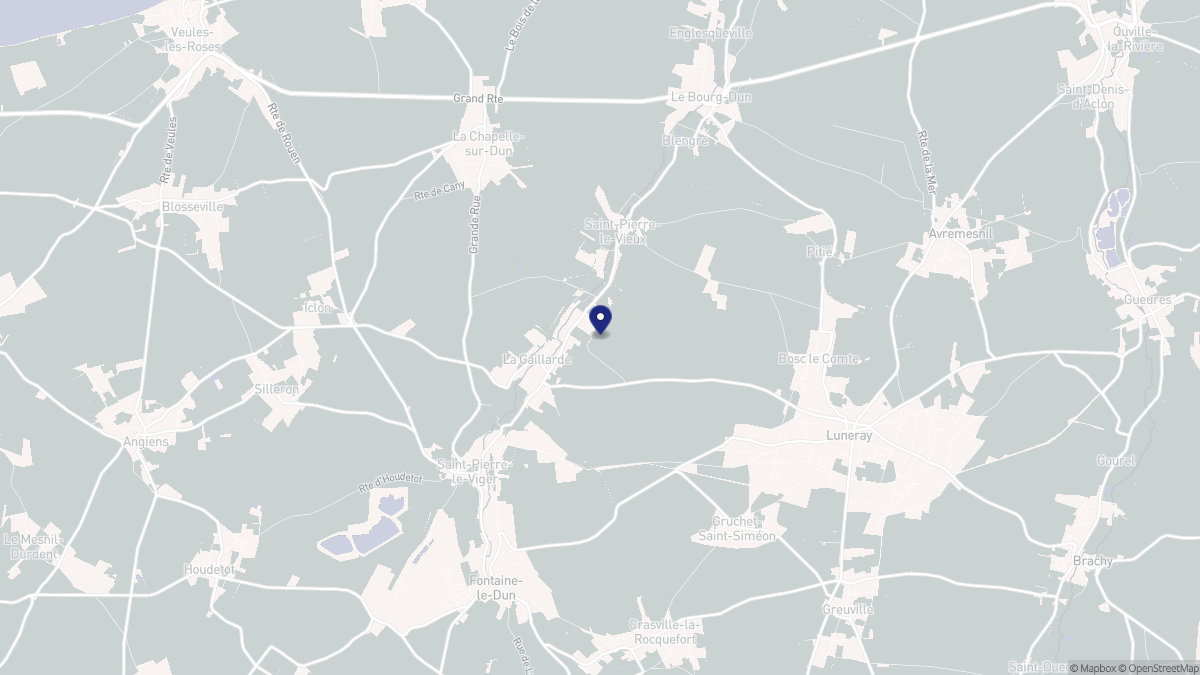 Aperçu cartographique de La Gaillarde, centré sur la commune