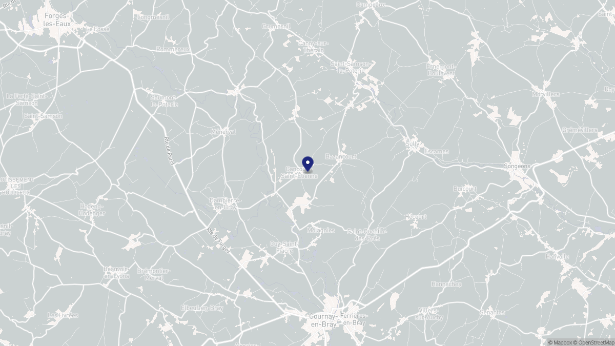 Aperçu cartographique de Gancourt-Saint-Étienne, centré sur la commune