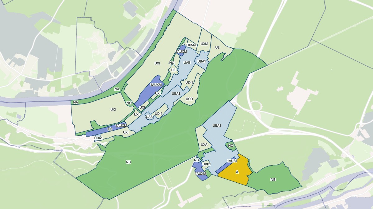 Aperçu cartographique de Grand-Couronne, centré sur la commune