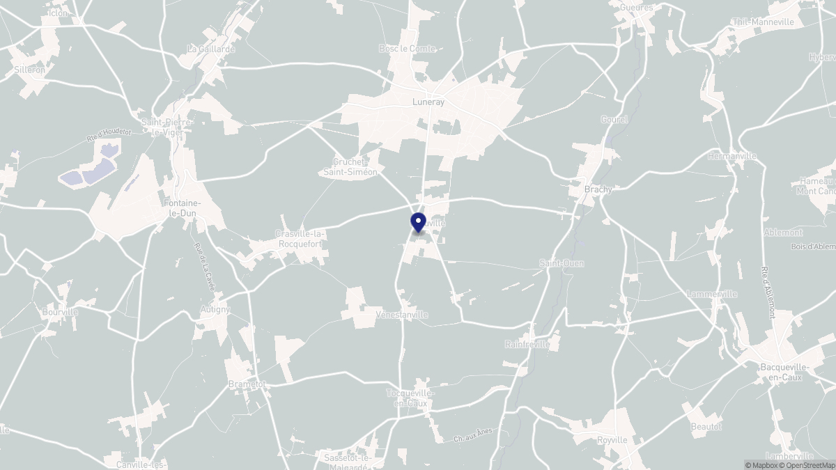 Aperçu cartographique de Greuville, centré sur la commune