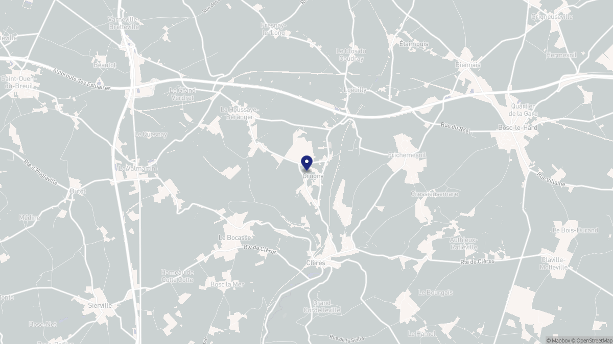 Aperçu cartographique de Grugny, centré sur la commune