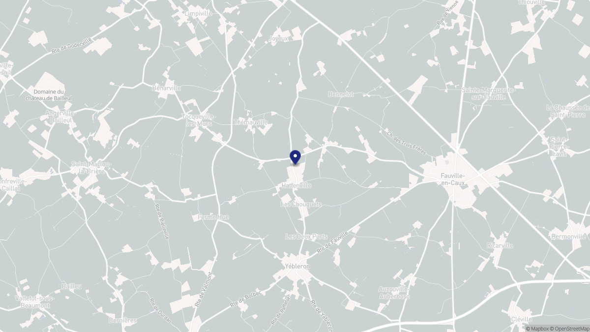 Aperçu cartographique de Hattenville, centré sur la commune