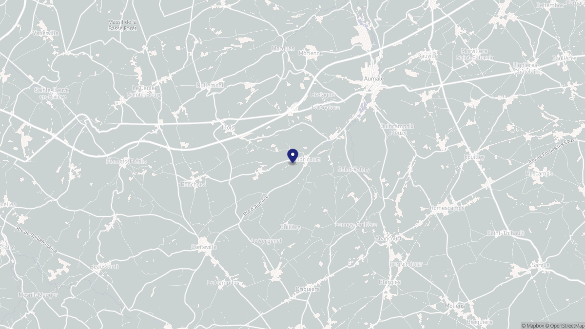 Aperçu cartographique de Haudricourt, centré sur la commune