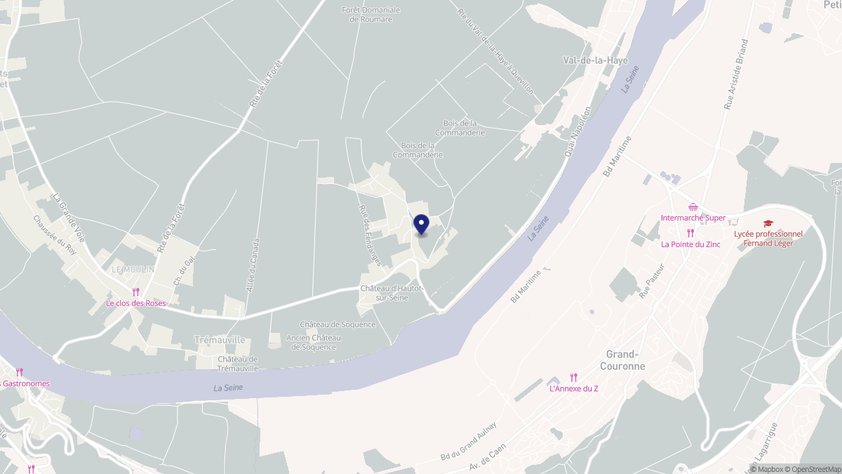 Aperçu cartographique de Hautot-sur-Seine, centré sur la commune