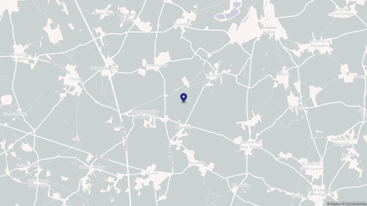 Aperçu cartographique de Héberville, centré sur la commune