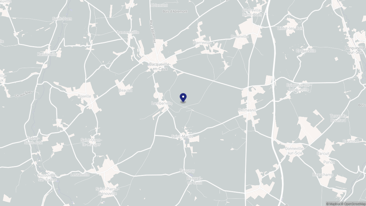 Aperçu cartographique de Lamberville, centré sur la commune
