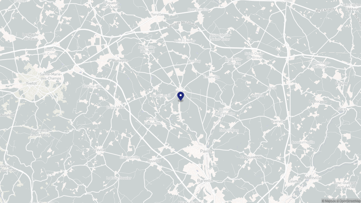 Aperçu cartographique de Limésy, centré sur la commune