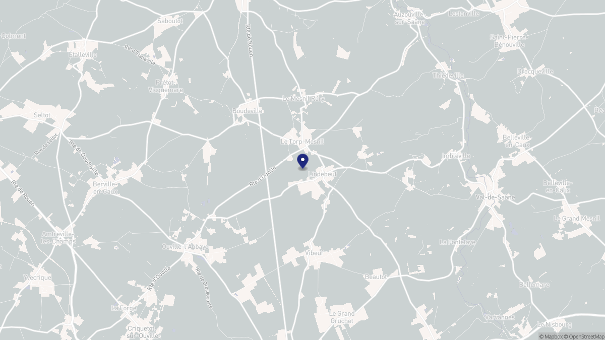 Aperçu cartographique de Lindebeuf, centré sur la commune