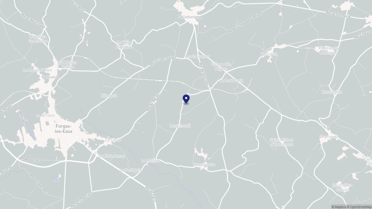 Aperçu cartographique de Longmesnil, centré sur la commune