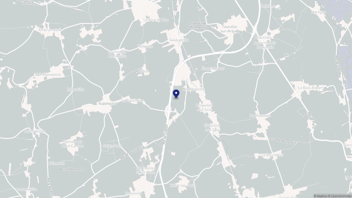 Aperçu cartographique de Manéhouville, centré sur la commune