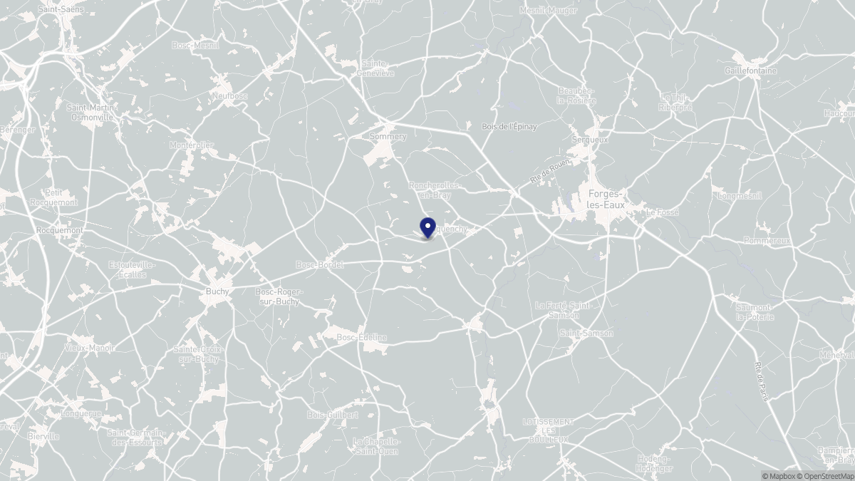 Aperçu cartographique de Mauquenchy, centré sur la commune