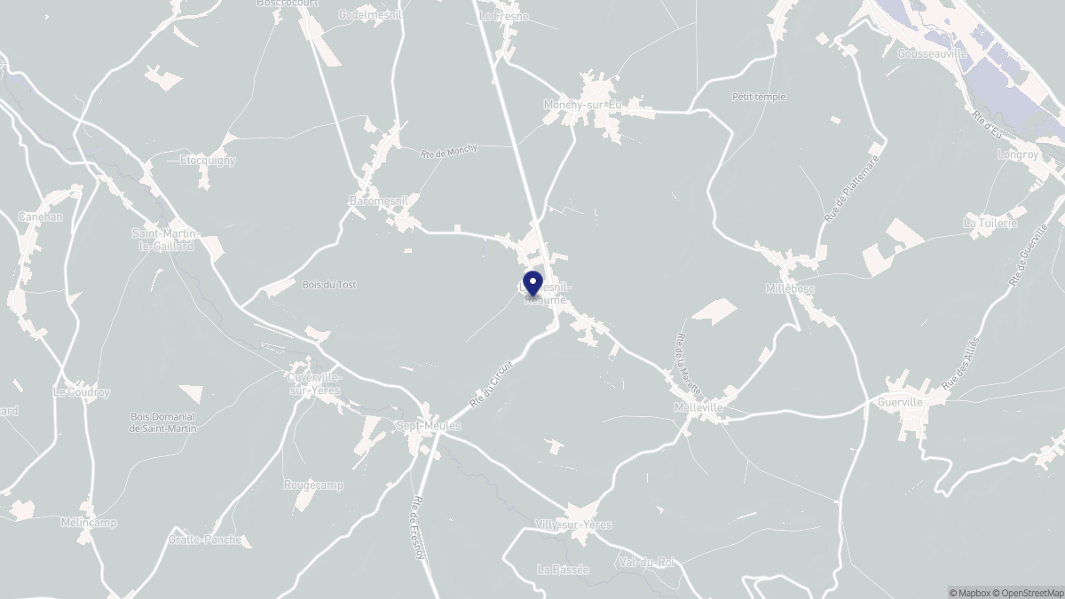 Aperçu cartographique de Le Mesnil-Réaume, centré sur la commune