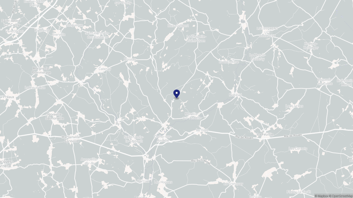 Aperçu cartographique de Morville-le-Héron, centré sur la commune
