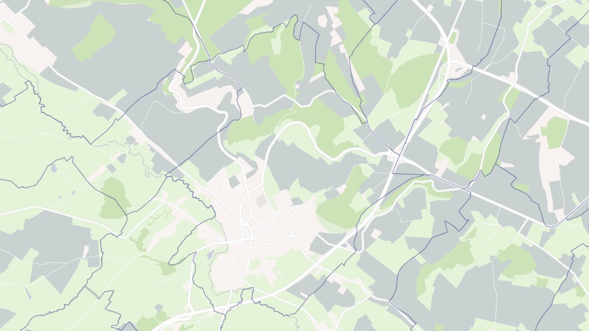Aperçu cartographique de Neufchâtel-en-Bray, centré sur la commune