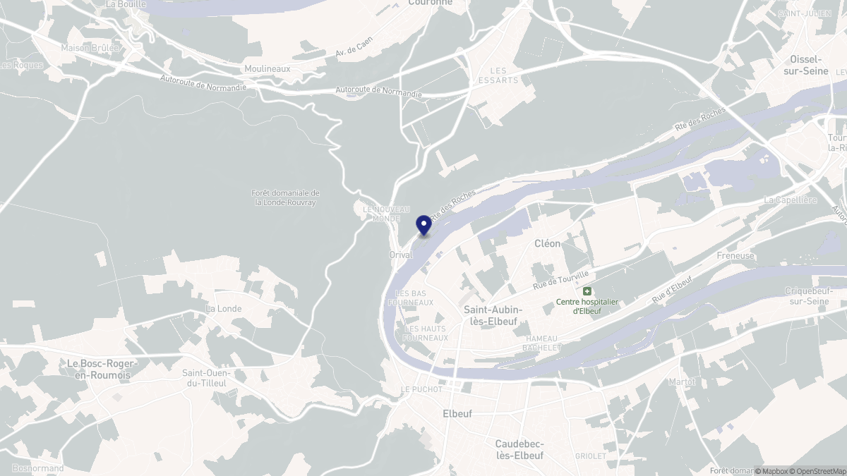 Aperçu cartographique de Orival, centré sur la commune