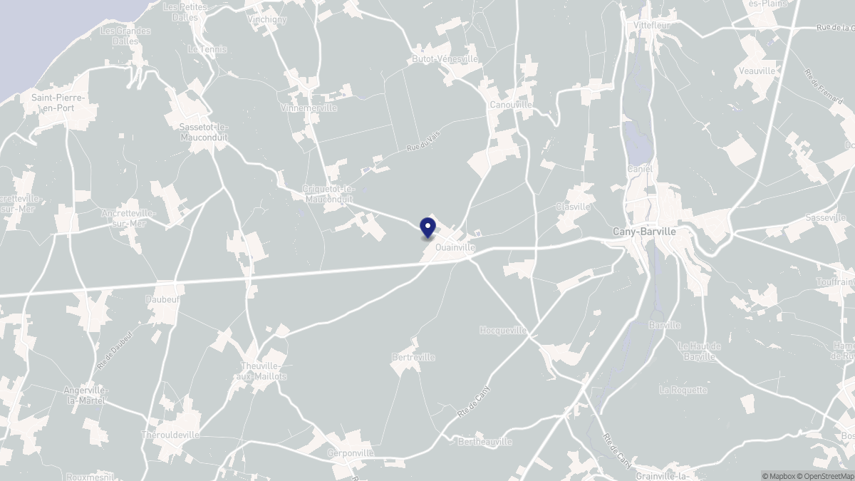Aperçu cartographique de Ouainville, centré sur la commune