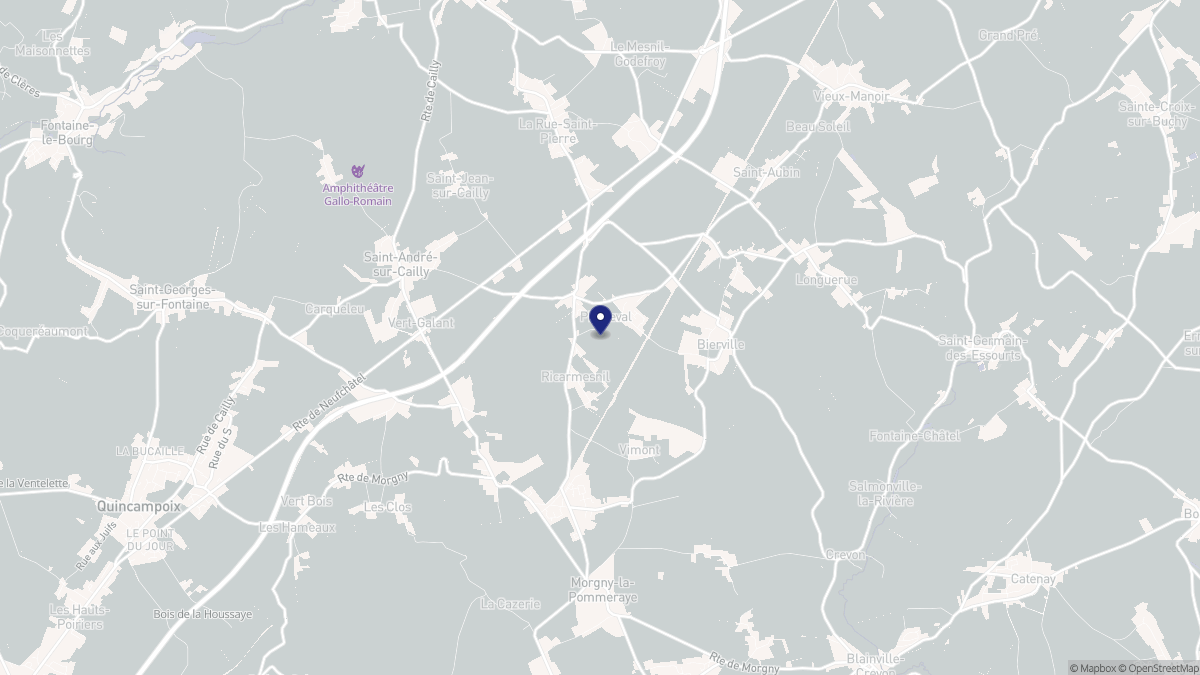 Aperçu cartographique de Pierreval, centré sur la commune