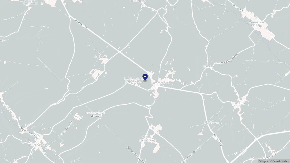 Aperçu cartographique de Pommeréval, centré sur la commune