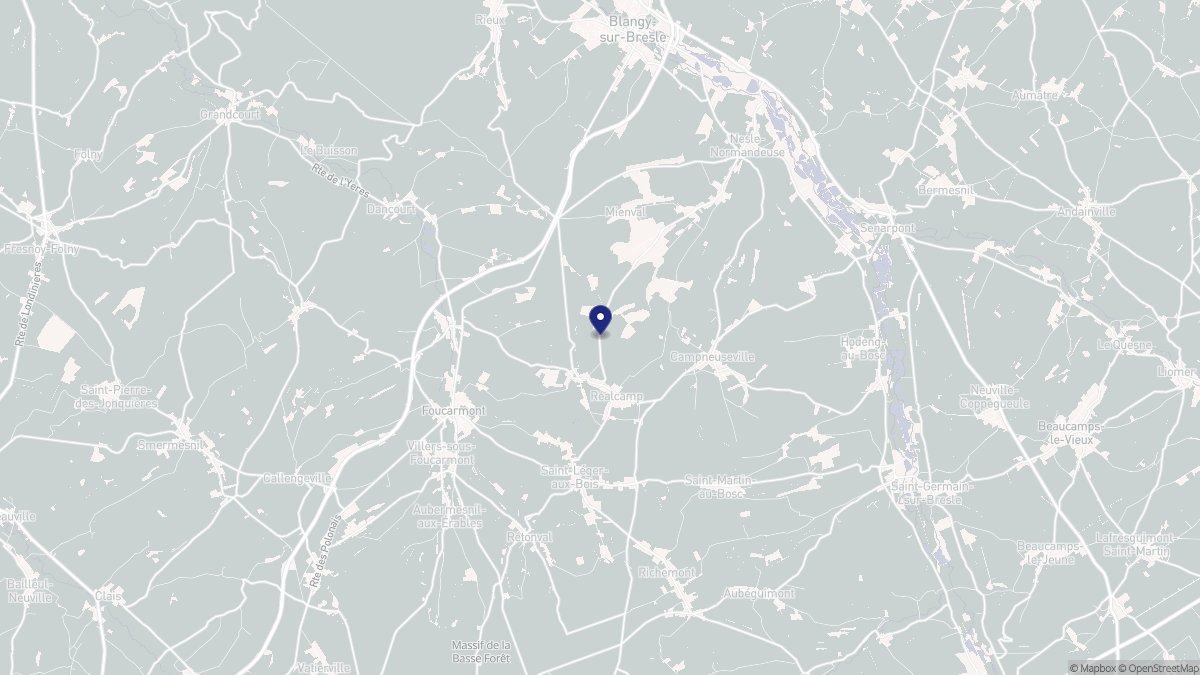 Aperçu cartographique de Réalcamp, centré sur la commune