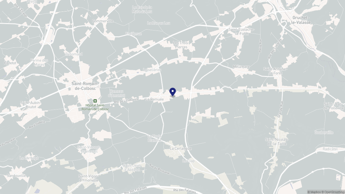 Aperçu cartographique de La Remuée, centré sur la commune