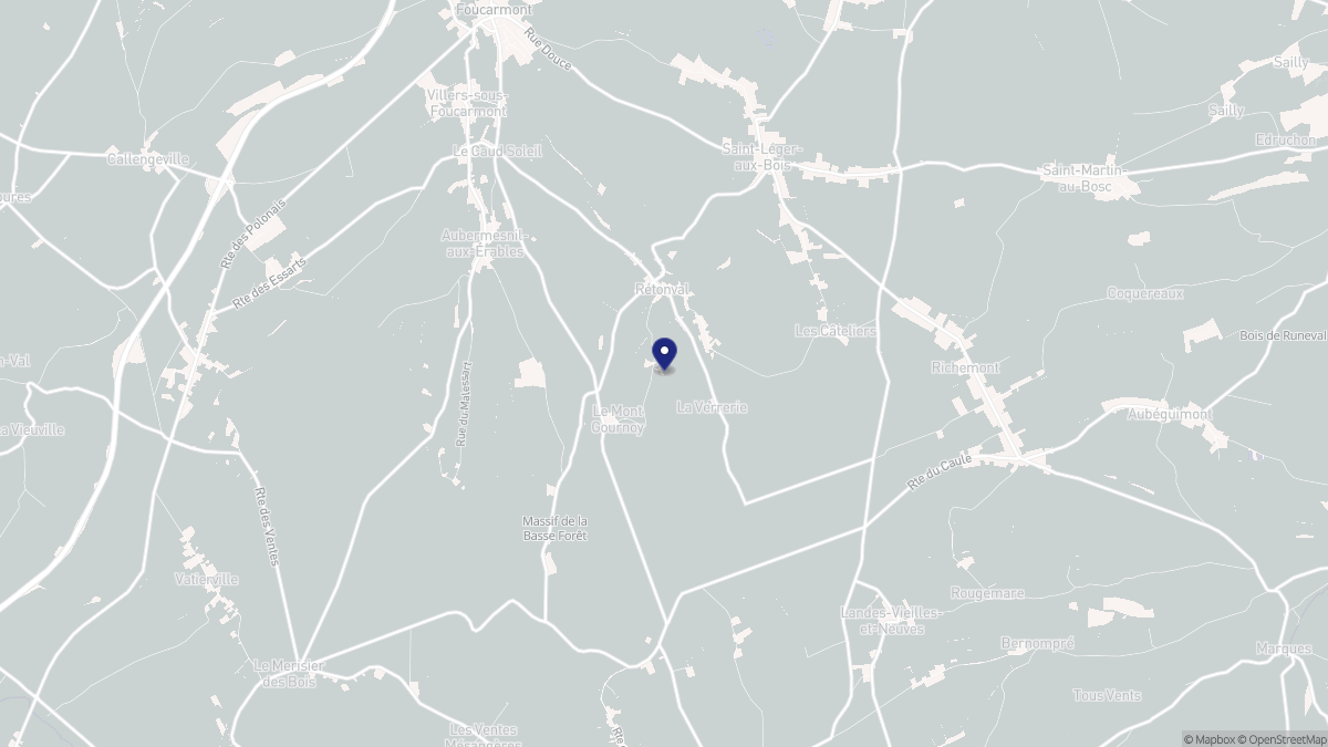 Aperçu cartographique de Rétonval, centré sur la commune
