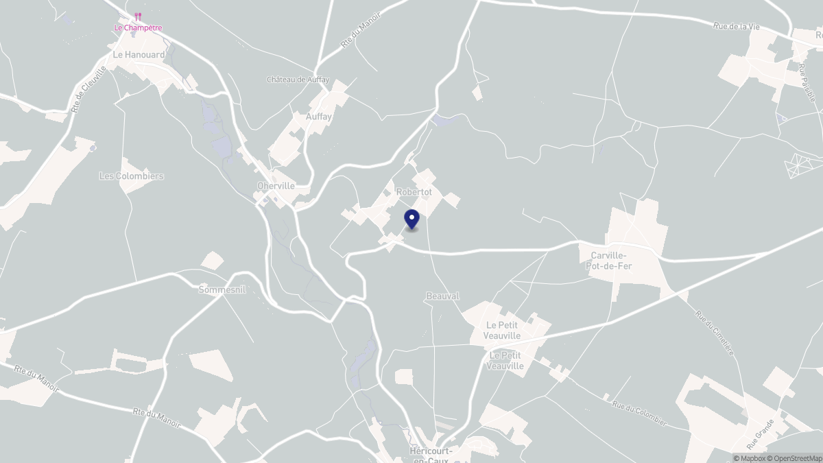 Aperçu cartographique de Robertot, centré sur la commune