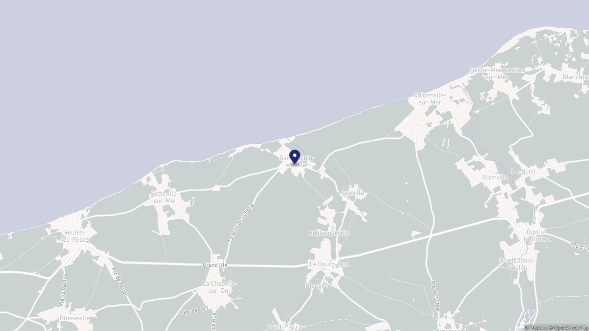 Aperçu cartographique de Saint-Aubin-sur-Mer, centré sur la commune