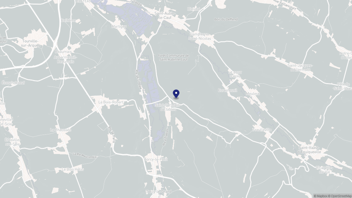 Aperçu cartographique de Saint-Germain-d'Étables, centré sur la commune