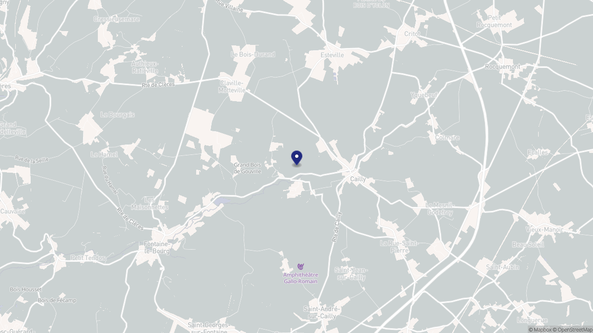 Aperçu cartographique de Saint-Germain-sous-Cailly, centré sur la commune