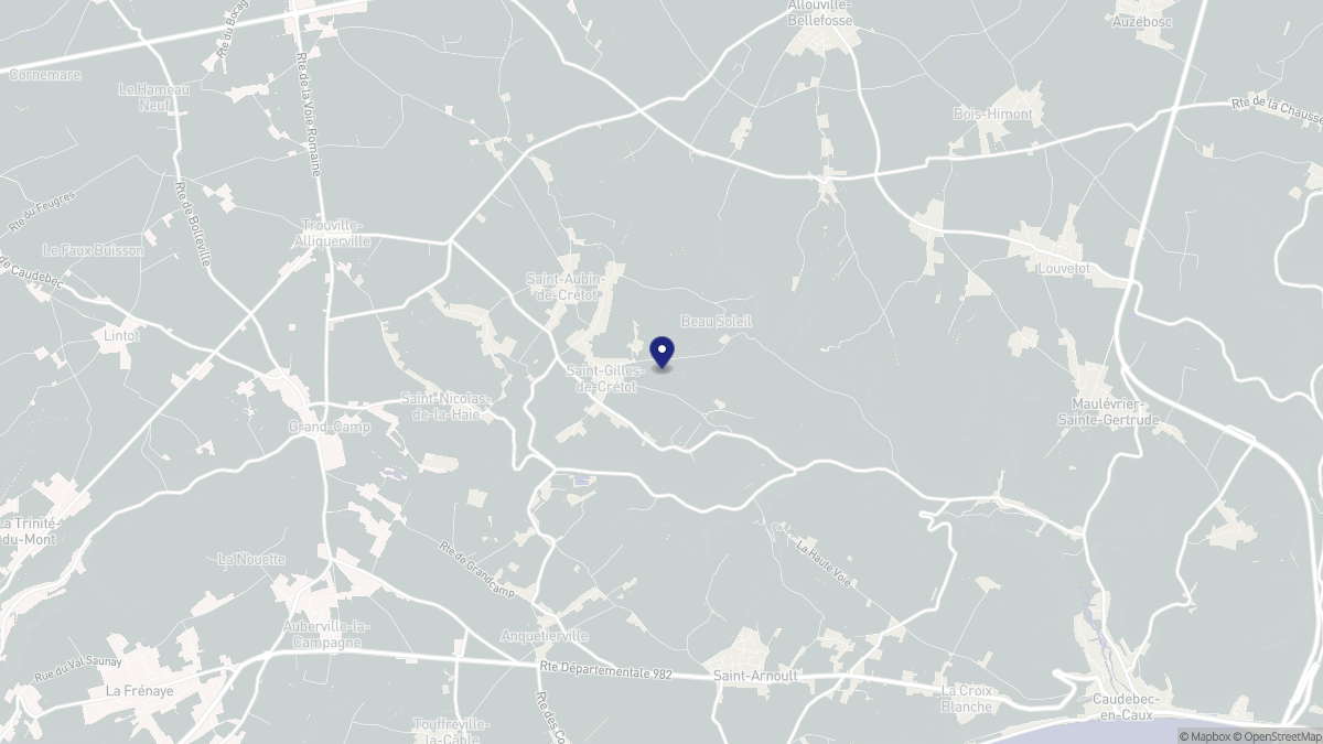Aperçu cartographique de Saint-Gilles-de-Crétot, centré sur la commune
